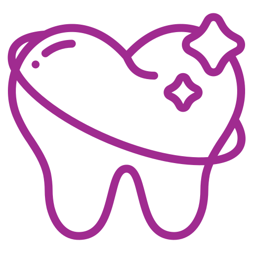 WHITENING A drawing of a tooth with a star on it.