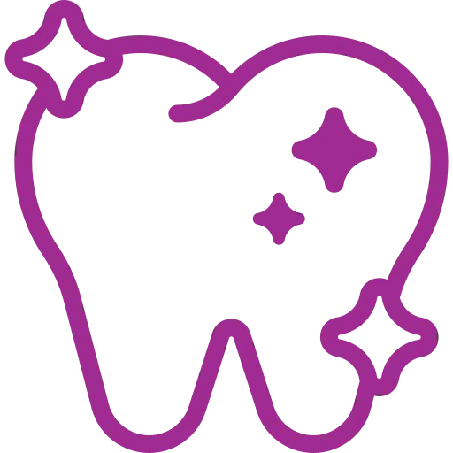 Exams-Cleanings.png A purple heart with a cross in the middle of it.